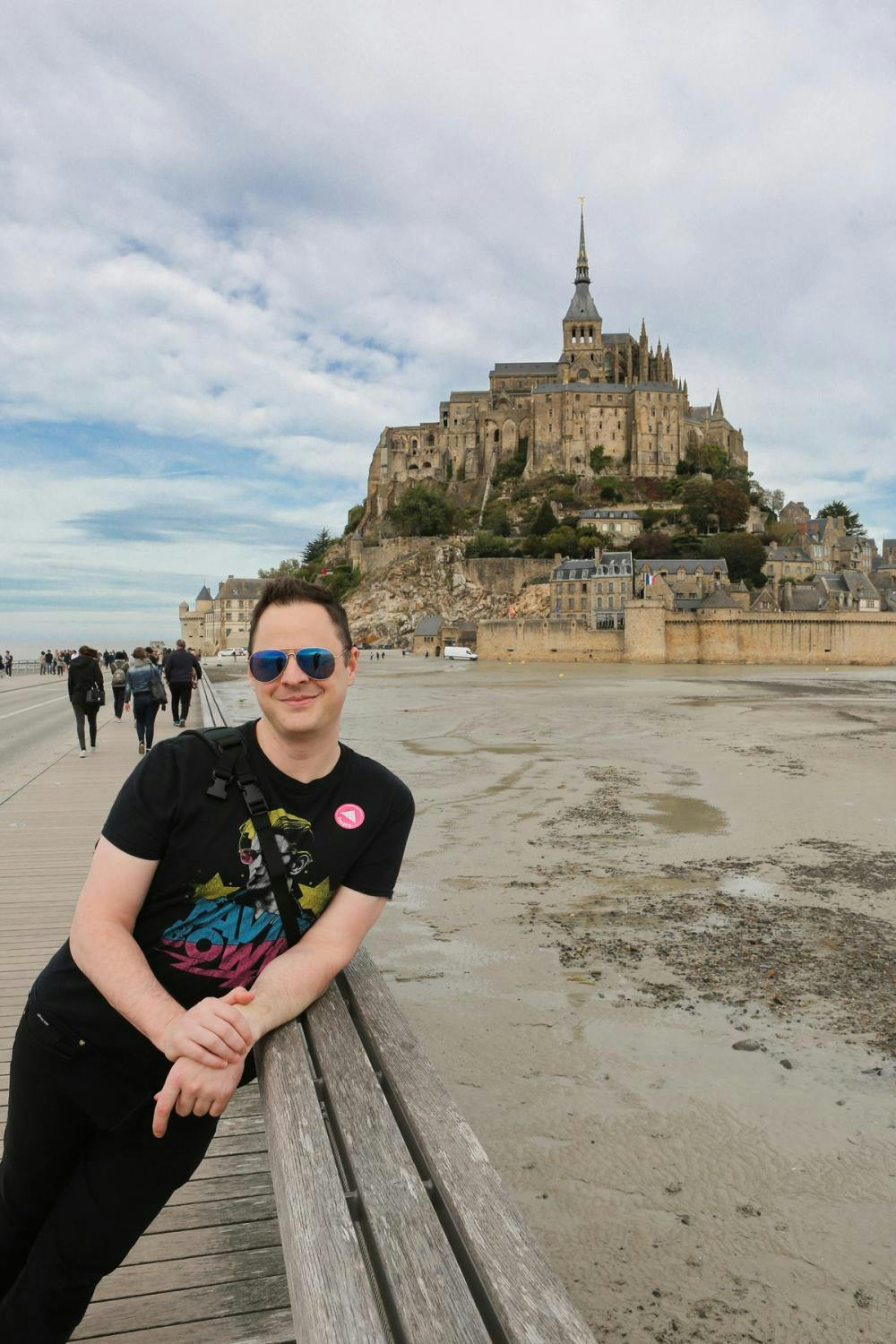 Todd in front of Mont St Michel