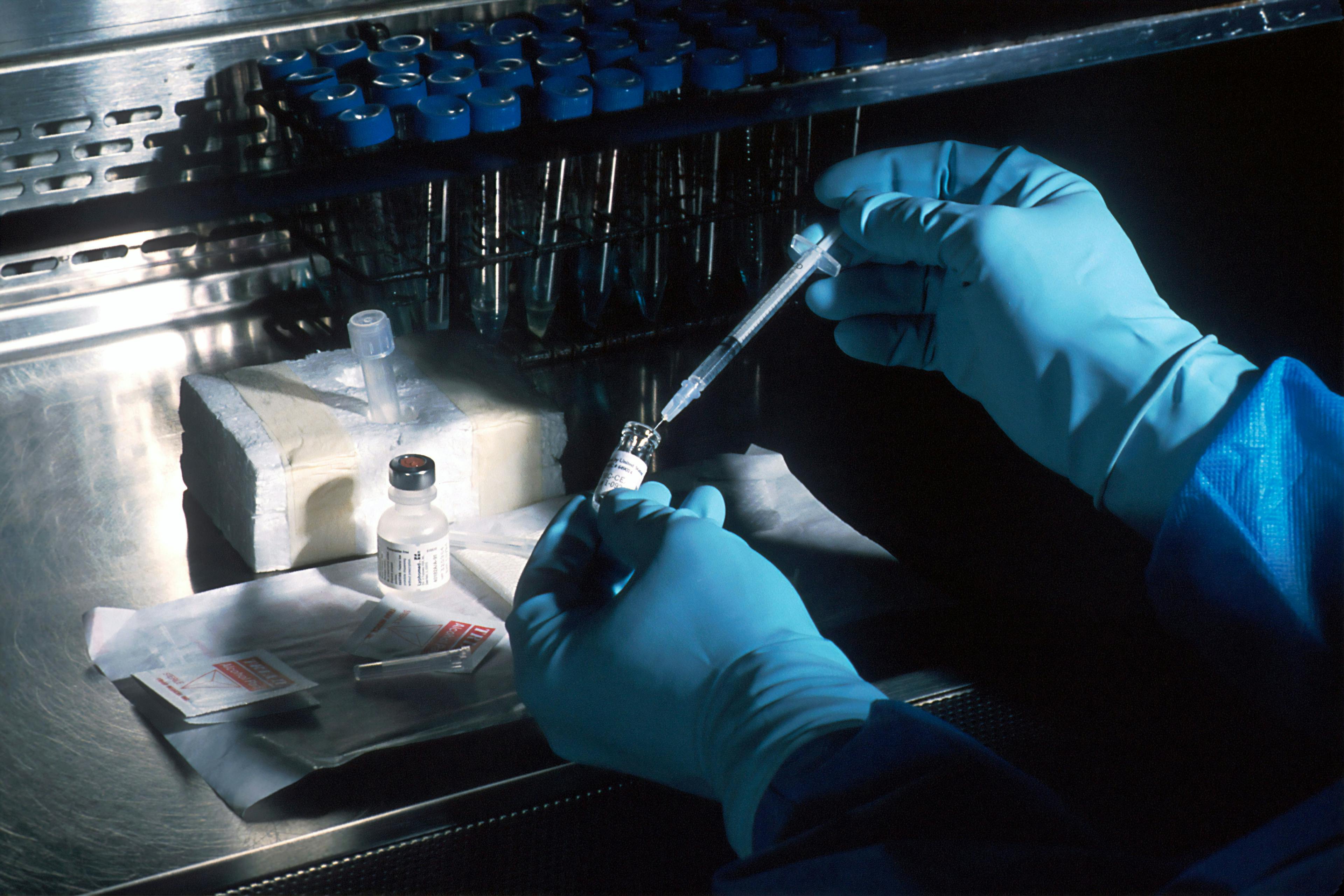 Image of working in medical laboratory