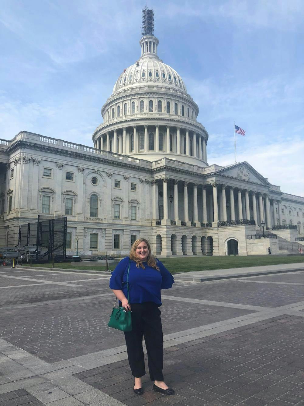 Katie standing in front of the U.S. Capitol in Washington, D.C.